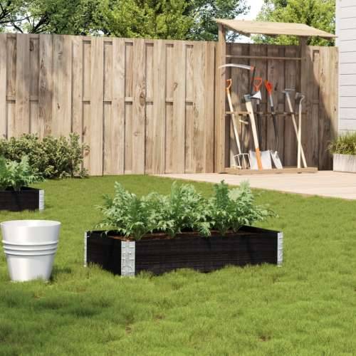 Vrtna sadilica crna 100x50 cm od masivne borovine - Crna 100 x 50 x 21.5 cm 1 Cijena