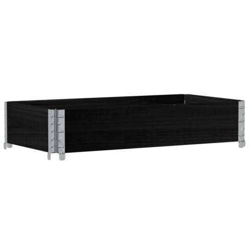 Vrtna sadilica crna 100x50 cm od masivne borovine - Crna 100 x 50 x 21.5 cm 1 Cijena
