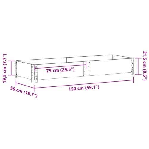 Vrtna sadilica siva 150x50 cm od masivne borovine - Siva 150 x 50 x 21.5 cm 1 Cijena