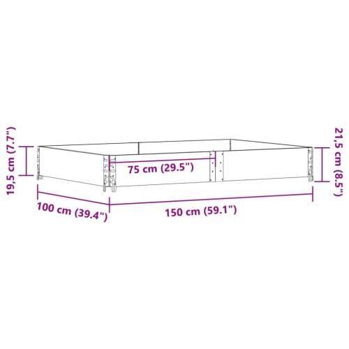 Vrtna sadilica siva 150x100 cm od masivne borovine - Siva 150 x 100 x 21.5 cm 1 Cijena
