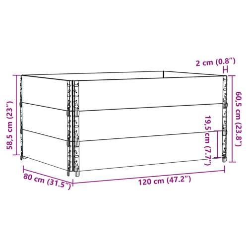 Vrtni sadilica smeđa 120x80 cm od masivne borovine - Tamno smeđa 120 x 80 x 60.5 cm 1 Cijena