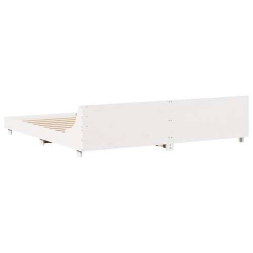 Okvir kreveta bez madraca bijeli 200x200 cm od masivne borovine - Bijela 200 x 200 cm Cijena