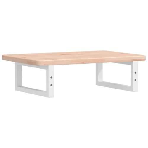 Zidna polica za Lavabo - Umivaonik od čelika i masivne hrastovine - Smeđa i bijela 60 x 40 x 2.5 cm 1 Pravokutno Cijena