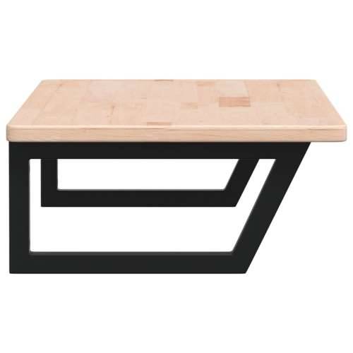 Zidna polica za Lavabo - Umivaonik od čelika i masivne hrastovine Smeđa i crna 100 x 50 x 2.5 cm 1 Trapez Cijena