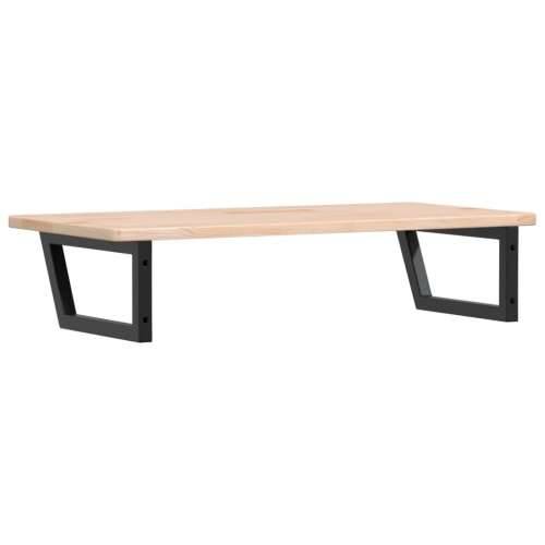 Zidna polica za Lavabo - Umivaonik od čelika i masivne hrastovine Smeđa i crna 100 x 50 x 2.5 cm 1 Trapez Cijena
