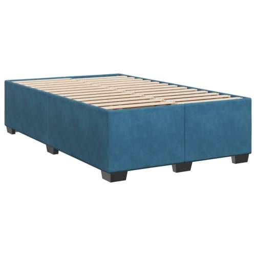 Box spring krevet s madracem tamnoplavi 120 x 200 cm baršunasti - Plava 120 x 200 cm plain degsign Cijena
