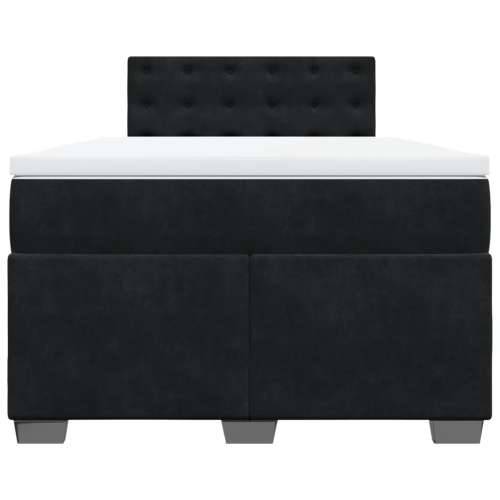 Box spring krevet s madracem crni 120 x 200 cm baršunasti - Crna 120 x 200 cm gumbi Cijena