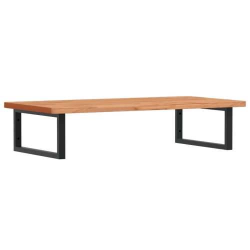 Zidna polica za Lavabo - Umivaonik od čelika i masivne bukovine - tamno smeđa i crna 100 x 50 x 2.5 cm 1 Pravokutno Cijena