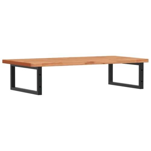 Zidna polica za Lavabo - Umivaonik od čelika i masivne bukovine - tamno smeđa i crna 100 x 50 x 2.5 cm 1 Pravokutno Cijena