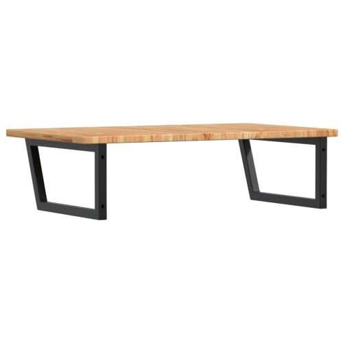 Zidna polica za Lavabo - Umivaonik od čelika i masivne hrastovine - svijetlo smeđa i crna 100 x 60 x 2.5 cm 1 Trapez Cijena