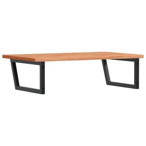 Zidna polica za Lavabo - Umivaonik od čelika i masivne bukovine - tamno smeđa i crna 100 x 60 x 2.5 cm 1 Trapez Cijena