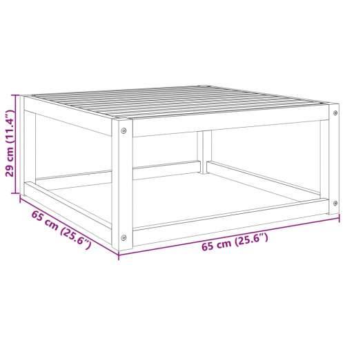 Vrtni stolić 65 x 65 x 29 cm od masivnog bagremovog drva - Krema 1 stol Cijena