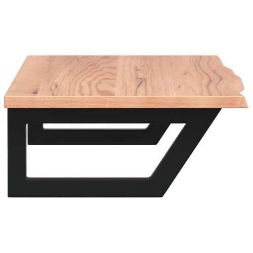 Zidna polica za Lavabo - Umivaonik od čelika i masivne hrastovine - svijetlo smeđa i crna 100 x 40 x 2 cm 1 Trapez Cijena