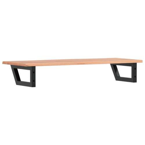Zidna polica za Lavabo - Umivaonik od čelika i masivne hrastovine - svijetlo smeđa i crna 100 x 40 x 2 cm 1 Trapez Cijena