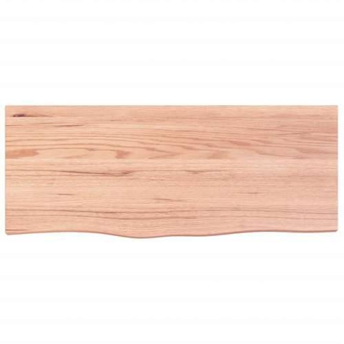 Zidna polica za Lavabo - Umivaonik od čelika i masivne hrastovine - svijetlo smeđa i crna 100 x 40 x 2 cm 1 Trapez Cijena