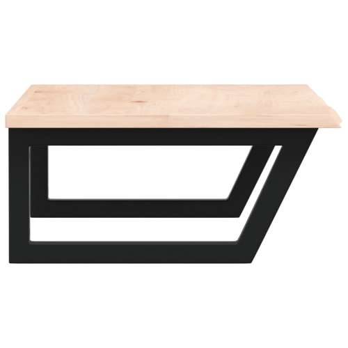 Zidna polica za Lavabo - Umivaonik od čelika i masivne hrastovine Smeđa i crna 80 x 50 x 2 cm 1 Trapez Cijena