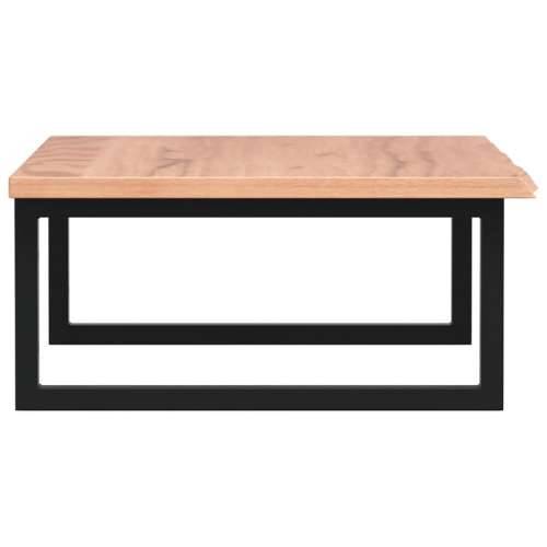 Zidna polica za Lavabo - Umivaonik od čelika i masivne hrastovine - svijetlo smeđa i crna 80 x 50 x 2 cm 1 Pravokutno Cijena