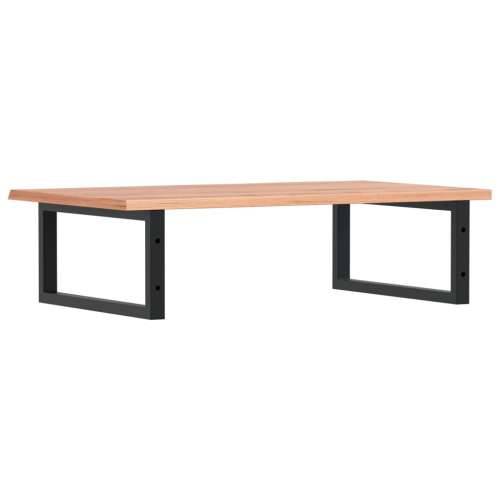 Zidna polica za Lavabo - Umivaonik od čelika i masivne hrastovine - svijetlo smeđa i crna 80 x 50 x 2 cm 1 Pravokutno Cijena