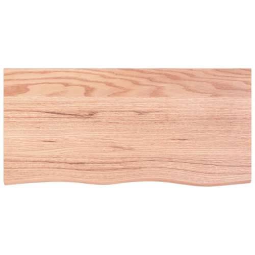 Zidna polica za Lavabo - Umivaonik od čelika i masivne hrastovine - svijetlo smeđa i bijela 100 x 50 x 2 cm 1 Trapez Cijena