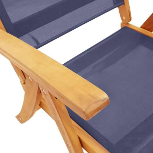 Vrtna garnitura - 7-dijelni vrtni blagovaonski set od drva bagrema i tekstilena - Plava Ovalno 6 Cijena