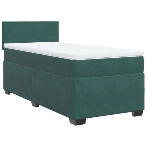 Box spring krevet s madracem tamnozeleni 80 x 200 cm baršunasti - Tamnozelena 80 x 200 cm Gladak dizajn Cijena