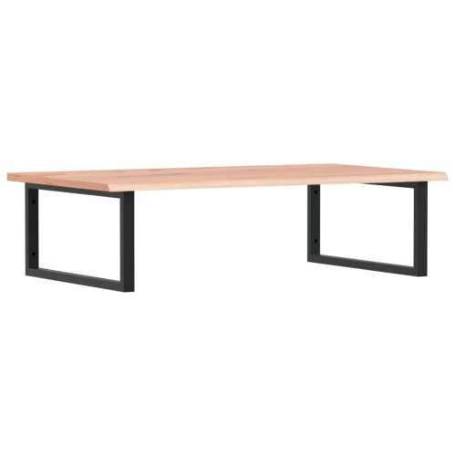 Zidna polica za Lavabo - Umivaonik od čelika i masivne hrastovine - svijetlo smeđa i crna 100 x 60 x 2 cm 1 Pravokutno Cijena