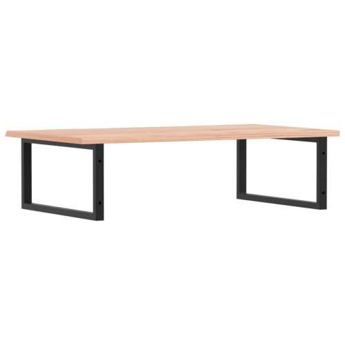 Zidna polica za Lavabo - Umivaonik od čelika i masivne hrastovine - svijetlo smeđa i crna 100 x 60 x 2 cm 1 Pravokutno Cijena