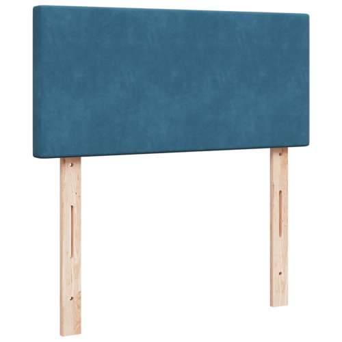 Box spring krevet s madracem plavi 90x200 cm baršunasti - Plava 90 x 200 cm Gladak dizajn Cijena