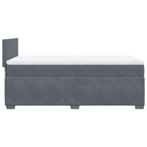 Box spring krevet s madracem tamnosivi 100x200 cm baršunasti - Tamno siva 100 x 200 cm Gladak dizajn Cijena