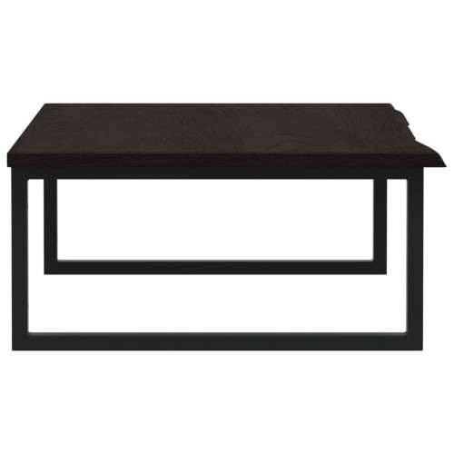 Zidna polica za Lavabo - Umivaonik od čelika i masivne hrastovine tamno smeđa i crna 100 x 60 x 2 cm 1 Pravokutno Cijena