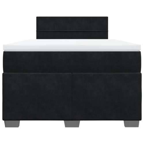 Krevet box spring s madracem crni 120 x 190 cm baršunasti Crna 120 x 190 cm Blok s kvadratima Cijena