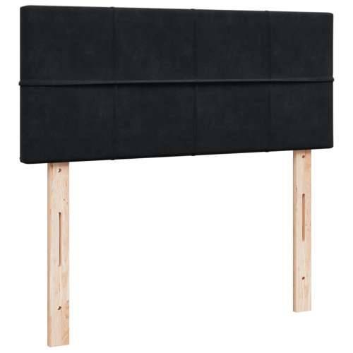 Krevet box spring s madracem crni 120 x 190 cm baršunasti Crna 120 x 190 cm Blok s kvadratima Cijena
