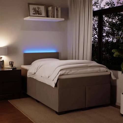 Box spring krevet s madracem svjetlosivi 120x200 cm baršunasti - Svjetlosiva 120 x 200 cm Gladak dizajn Cijena