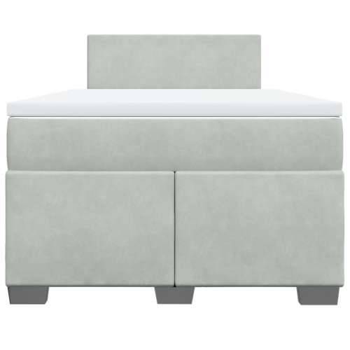 Box spring krevet s madracem svjetlosivi 120x200 cm baršunasti - Svjetlosiva 120 x 200 cm Gladak dizajn Cijena