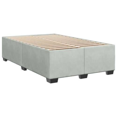 Box spring krevet s madracem svjetlosivi 120x200 cm baršunasti - Svjetlosiva 120 x 200 cm Gladak dizajn Cijena