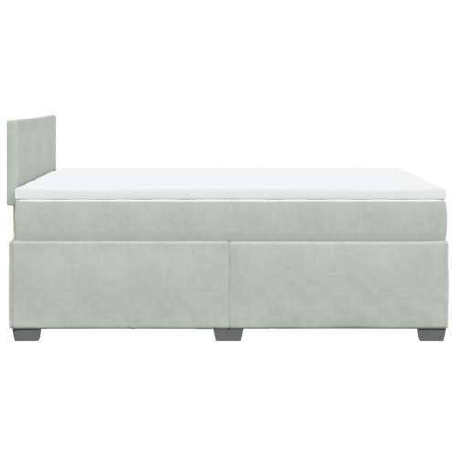 Box spring krevet s madracem svjetlosivi 120x200 cm baršunasti - Svjetlosiva 120 x 200 cm Gladak dizajn Cijena