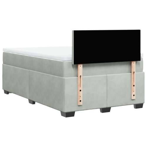 Box spring krevet s madracem svjetlosivi 120x200 cm baršunasti - Svjetlosiva 120 x 200 cm Gladak dizajn Cijena