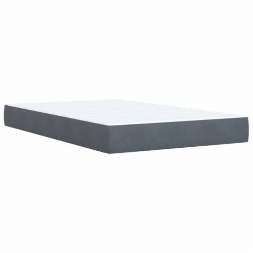 Box spring krevet s madracem tamnosivi 120 x 200 cm baršunasti Tamno siva 120 x 200 cm Blok s kvadratima Cijena
