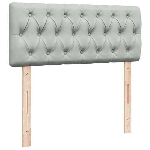 Box spring krevet s madracem svjetlosivi 120x200 cm baršunasti - Svjetlosiva 120 x 200 cm Dizajn s gumbima Cijena