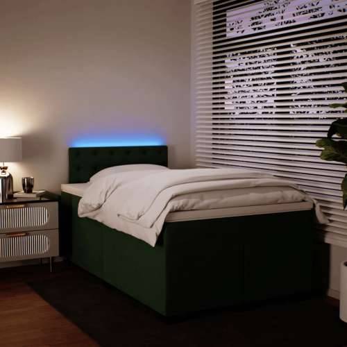 Box spring krevet s madracem tamnozeleni 120x200 cm baršunasti - Tamnozelena 120 x 200 cm gumbi Cijena