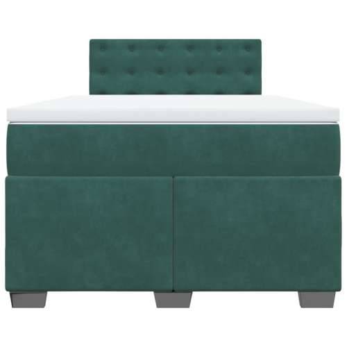 Box spring krevet s madracem tamnozeleni 120x200 cm baršunasti - Tamnozelena 120 x 200 cm gumbi Cijena