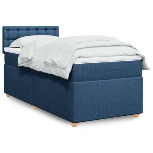 Krevet s oprugama i madracem plavi 80x200 cm od tkanine - Plava 80 x 200 cm gumbi Cijena