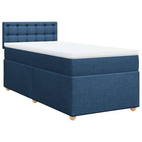 Krevet s oprugama i madracem plavi 80x200 cm od tkanine - Plava 80 x 200 cm gumbi Cijena
