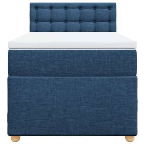 Krevet s oprugama i madracem plavi 80x200 cm od tkanine - Plava 80 x 200 cm gumbi Cijena
