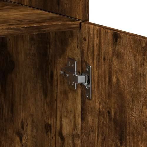 Visoka komoda boja hrasta 80x42,5x249 cm od konstruiranog drva - Dimljeni hrast 1 Cijena