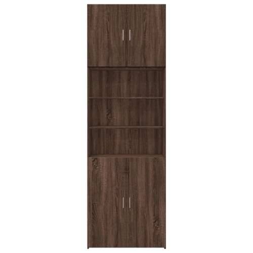 Visoka komoda boja hrasta 80x42,5x249 cm od konstruiranog drva - Smeđi hrast 1 Cijena