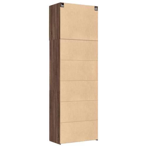 Visoka komoda boja hrasta 80x42,5x249 cm od konstruiranog drva - Smeđi hrast 1 Cijena