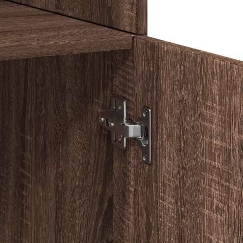 Visoka komoda boja hrasta 80x42,5x249 cm od konstruiranog drva - Smeđi hrast 1 Cijena