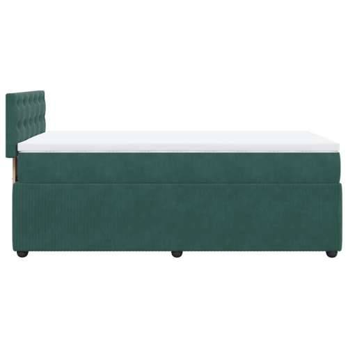 Box spring krevet s madracem tamnozeleni 80 x 200 cm baršunasti - Tamnozelena 80 x 200 cm gumbi Cijena
