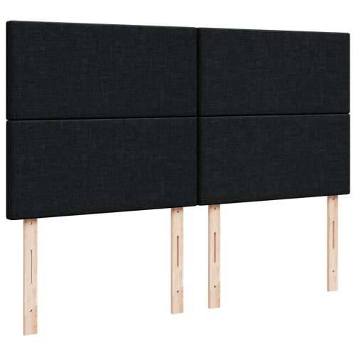 Krevet s oprugama i madracem crni 200x200 cm od tkanine Crna 200 x 200 cm Gladak dizajn Cijena